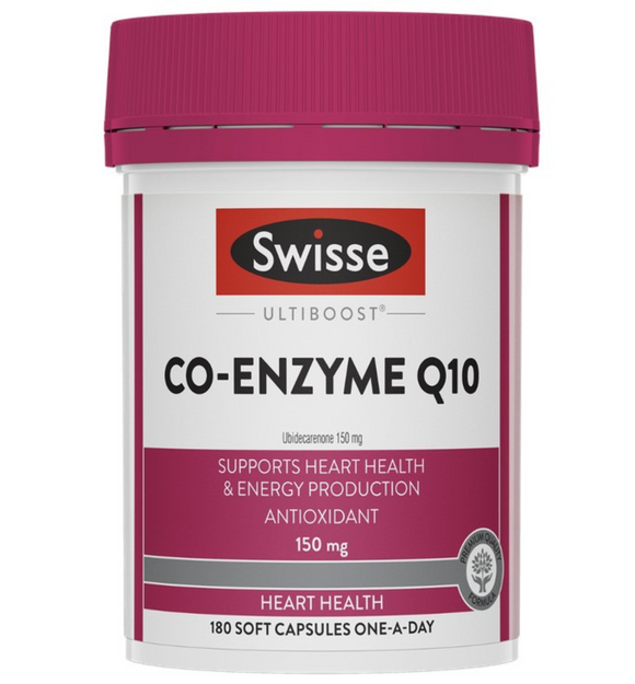 【現貨】澳洲 Swisse Ultiboost Co-Enzyme 輔酶 Q10 150mg 180粒，$229/樽《不計印商品》