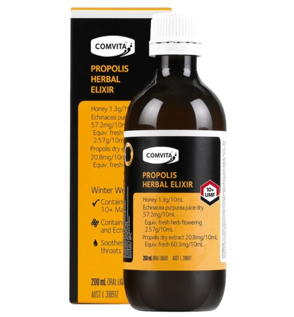 【現貨】紐西蘭 Comvita 蜂膠紫椎花蜜糖露 200ml,$109/樽《不計印商品》