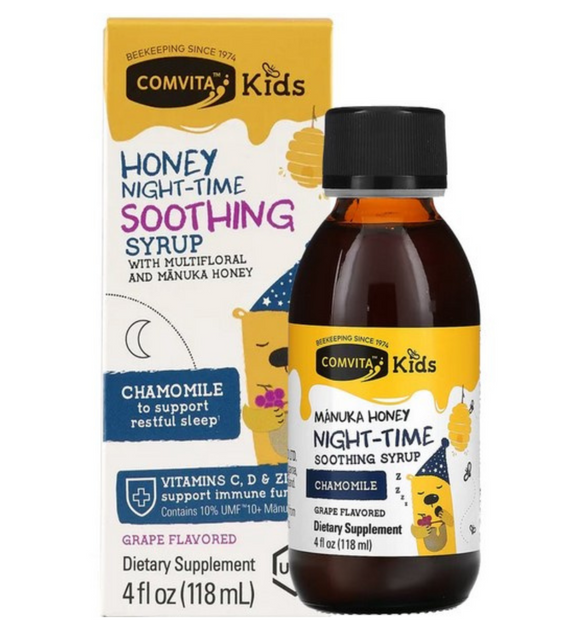 【現貨】新西蘭Comvita康維他麥蘆卡蜂蜜夜間舒緩糖漿118ml ，$108/樽《不計印商品》