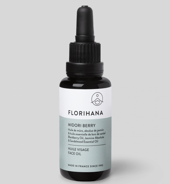 【訂貨: Florihana 12月團】法國 Florihana Midori Berry Face Oil 漿果煥膚小綠瓶臉部精華油 30ml，$180/樽，《不計印商品》