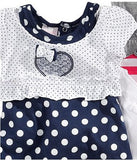 【尋寶區】 Nannette Baby Girls Faux Layered Shirt and Capri Leggings 藍白色全棉2件套裝(24個月)，尋寶價 : $30/套 【只限 Whatsapp 落單】【請勿加入購物車】