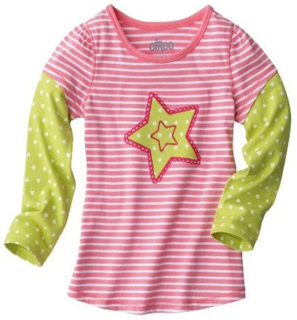 【尋寶區】 Circo Infant Toddler Girls' Long-Sleeve Tee - Pink 粉紅全棉長袖T  (24個月)，尋寶價 : $20/件 【只限 Whatsapp 落單】【請勿加入購物車】