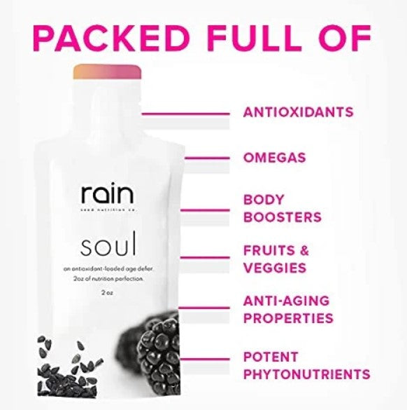 【現金特惠價】$660 購買美國 Rain Soul 100% 天然植物種籽冷萃健康飲品1盒30包 (每包2oz) 《不計印商品》~ 【此產品只接受現金零售,不設網上付款】